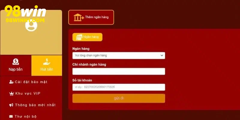 Lưu ý quan trọng khi rút tiền 98WIN